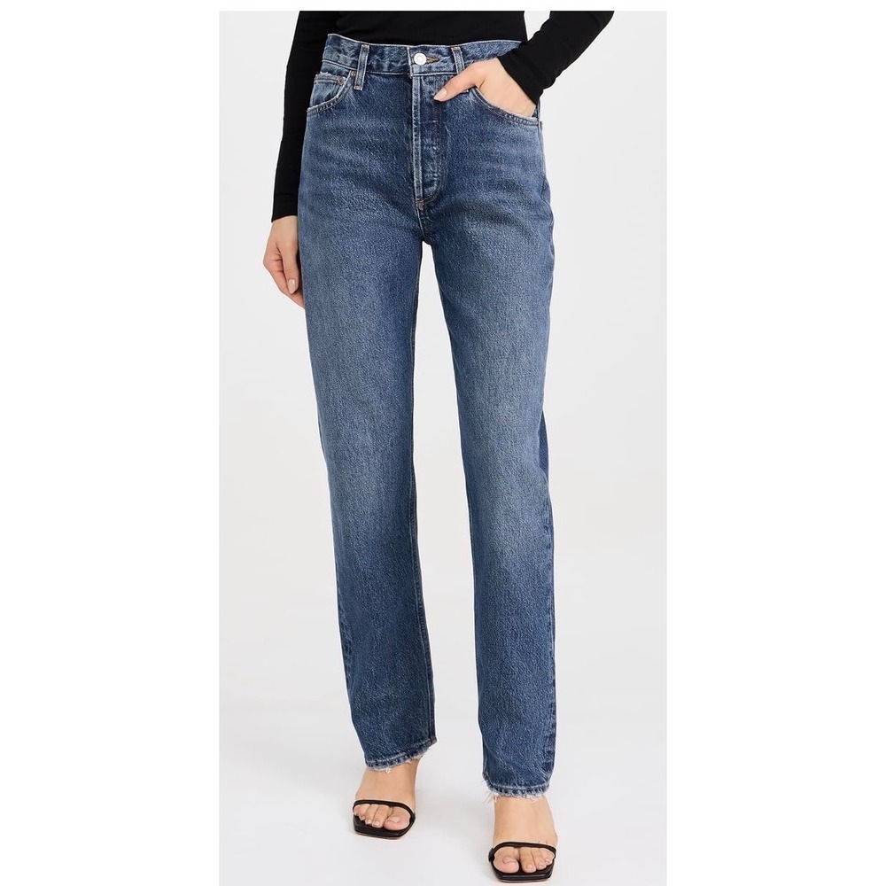 AGOLDE 90s Pinch Waist High Rise Straight Leg Jeans Blue 32 A154F-1141